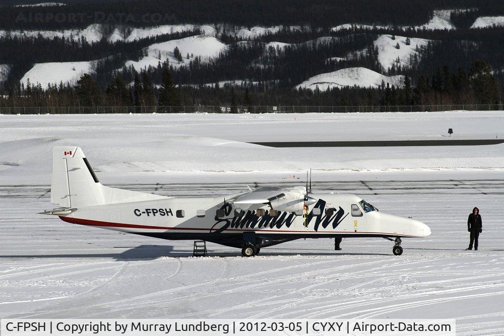 C-FPSH, 1986 Dornier 228-202 C/N 8071, On the ramp at Whitehorse, Yukon.