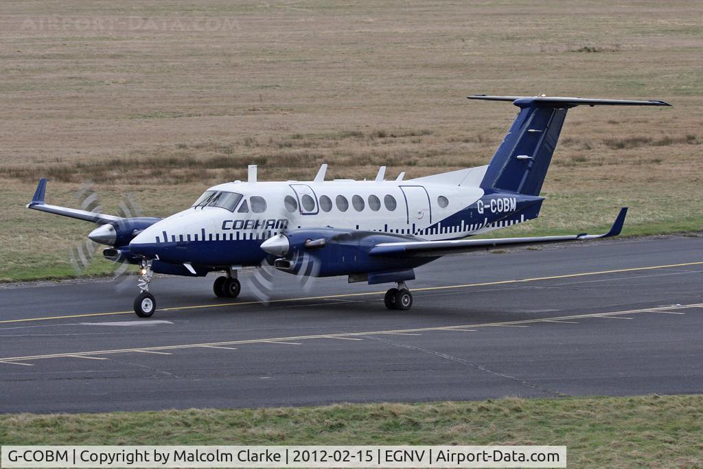 G-COBM, 1994 Beech Super King Air 350 C/N FL-124, Beech Super King Air 350 at Durham Tees Valley Airport, March 2012.