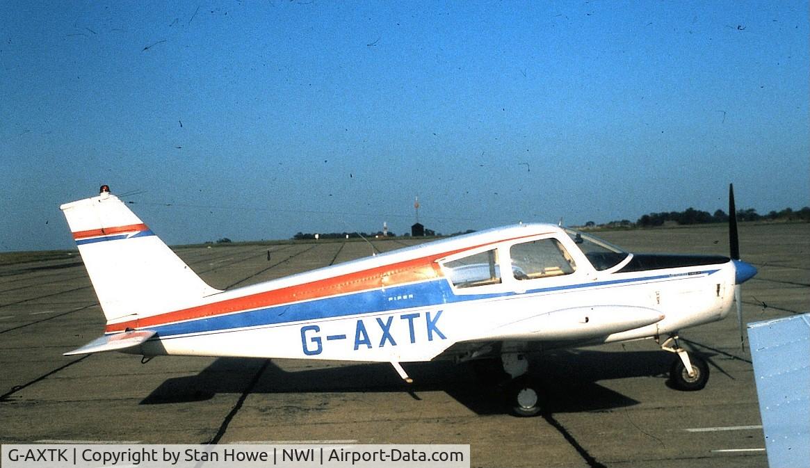 G-AXTK, 1969 Piper PA-28-140 Cherokee C/N 28-26235, Seen on tarmac at Norwich Airport in 1980