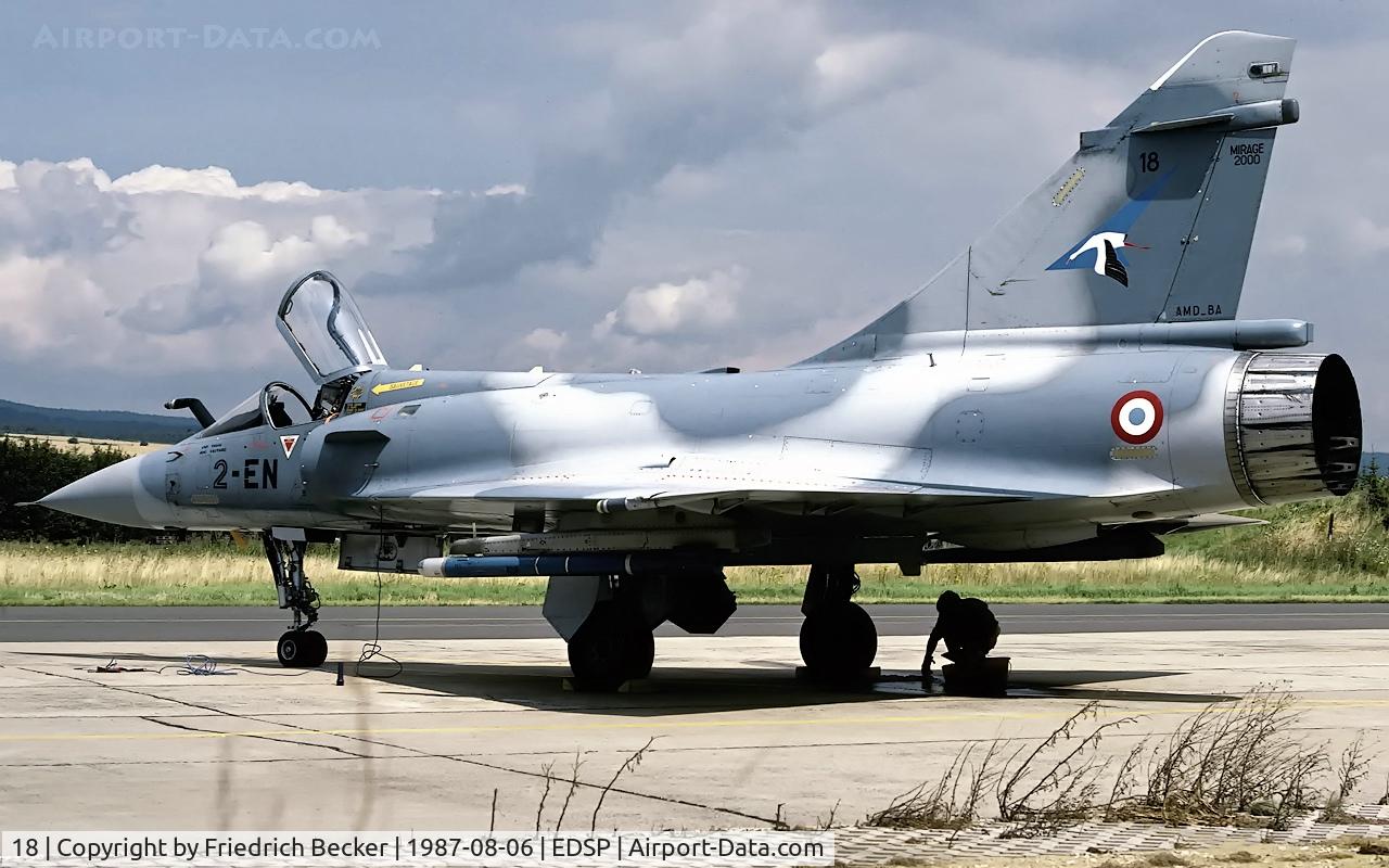 18, Dassault Mirage 2000C C/N 33, transient at Fliegerhorst Pferdsfeld