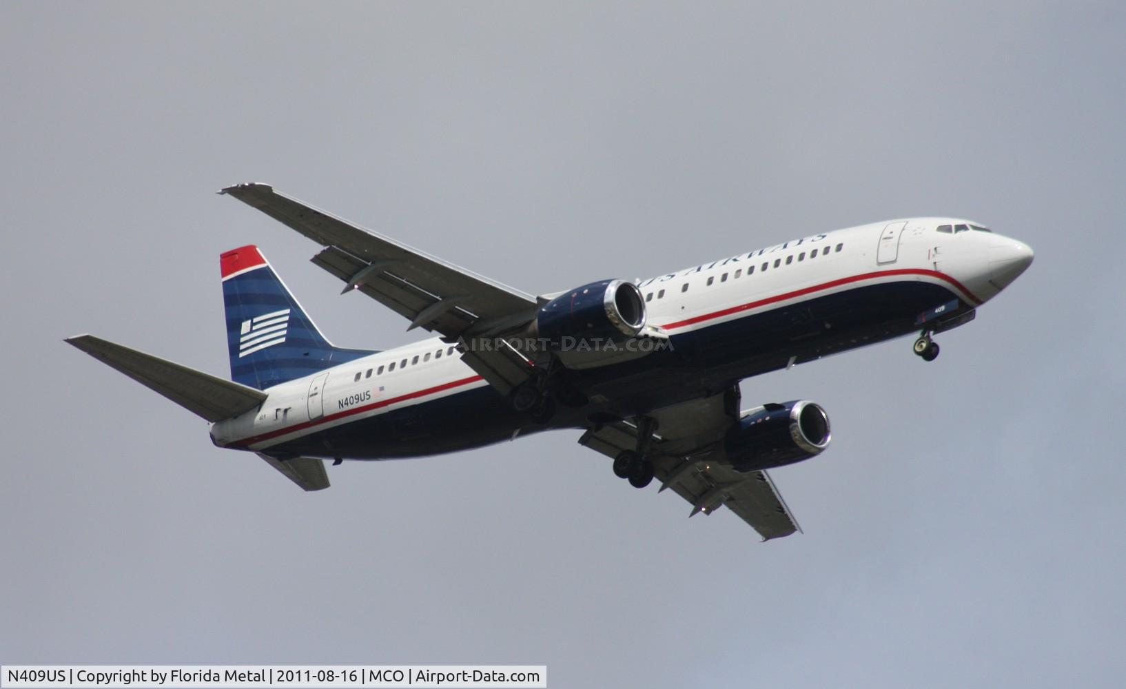 N409US, 1988 Boeing 737-401 C/N 23879, USAirways 737
