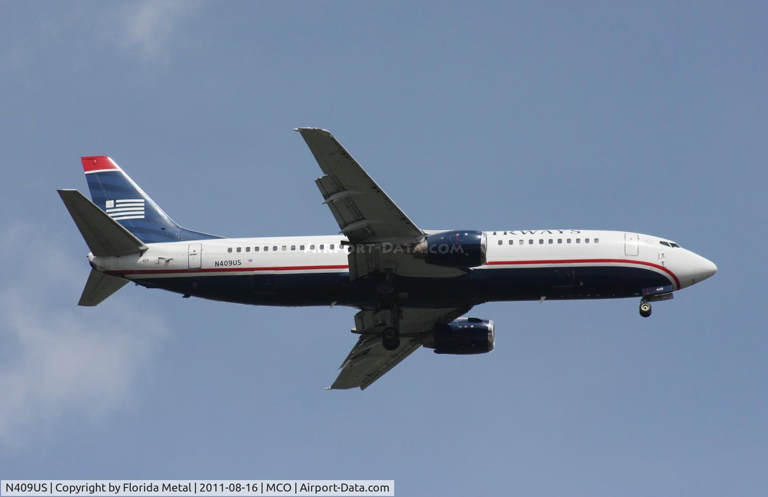N409US, 1988 Boeing 737-401 C/N 23879, US Airways 737