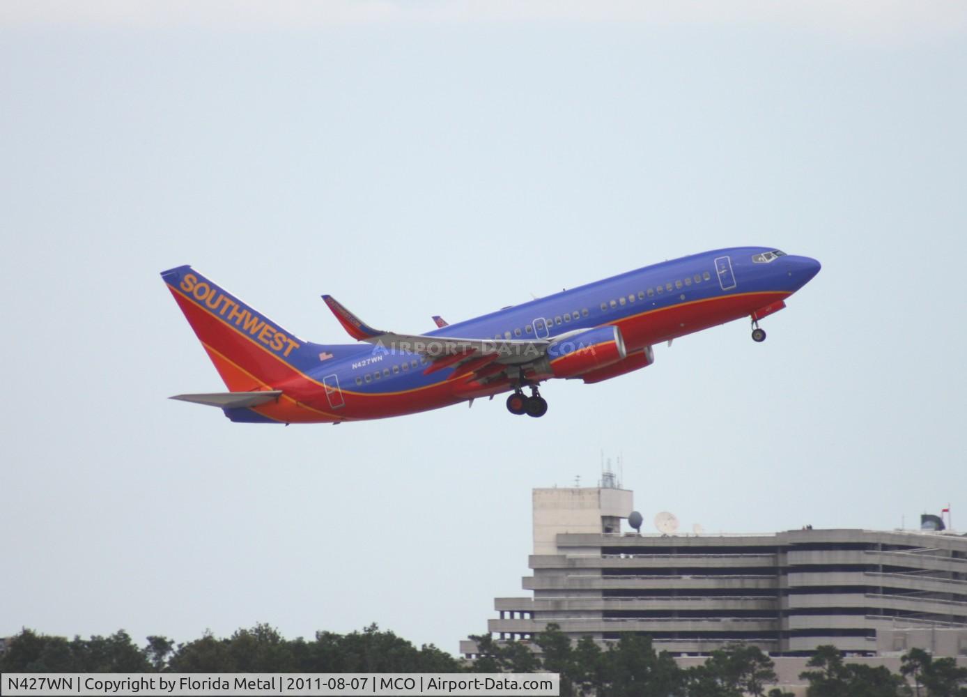 N427WN, 2002 Boeing 737-7H4 C/N 29831, Southwest 737