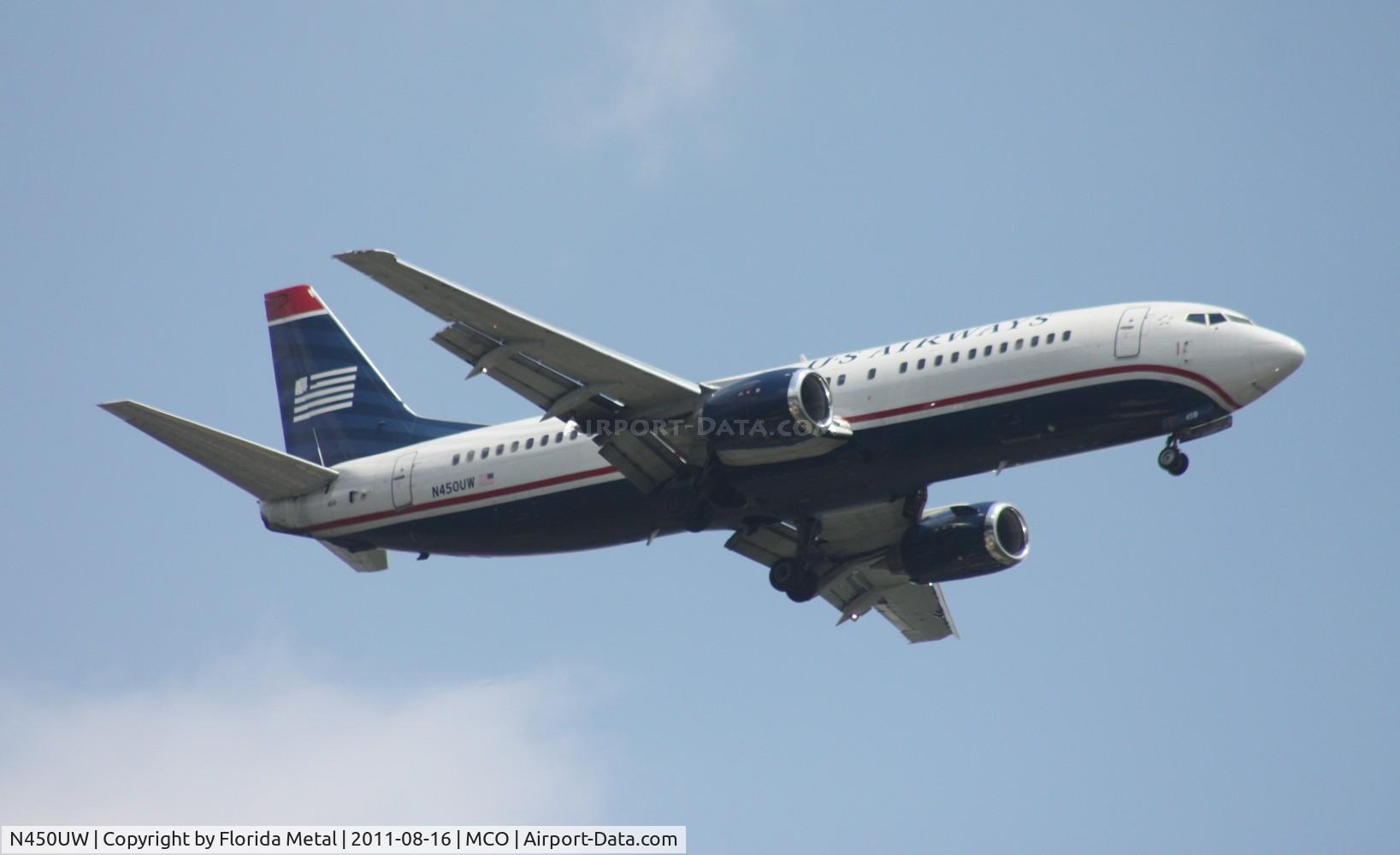 N450UW, 1990 Boeing 737-4B7 C/N 24933, USAirways 737
