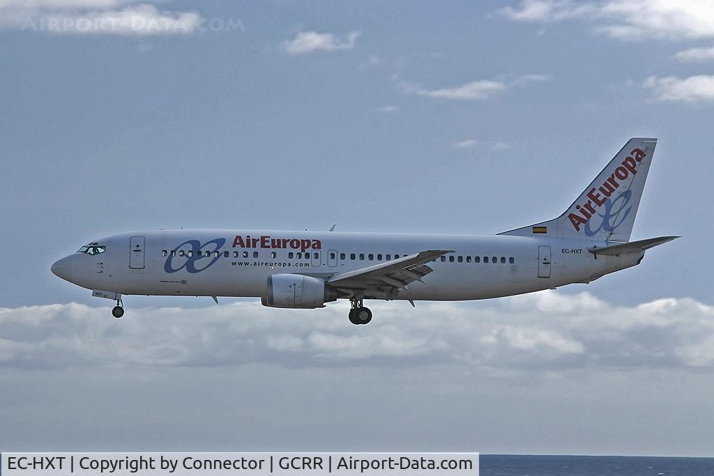 EC-HXT, 1990 Boeing 737-4K5 C/N 24769, Arriving at Lanzarote.