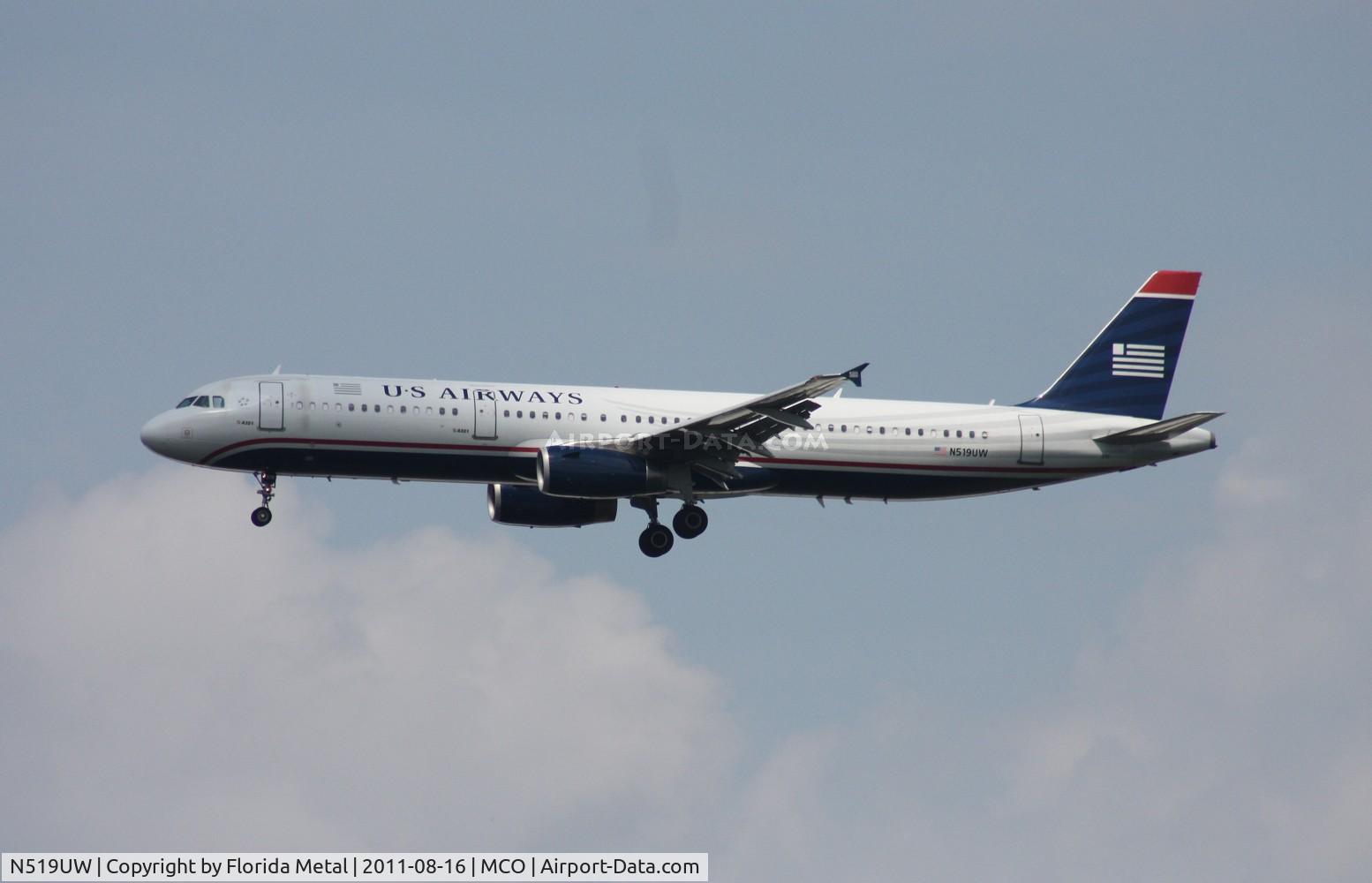 N519UW, 2009 Airbus A321-231 C/N 3881, US Airways A321