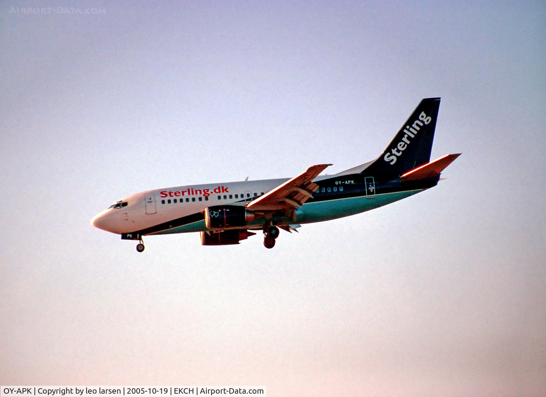 OY-APK, 1997 Boeing 737-5L9 C/N 28995, Copenhagen Kastrup 19.10.05