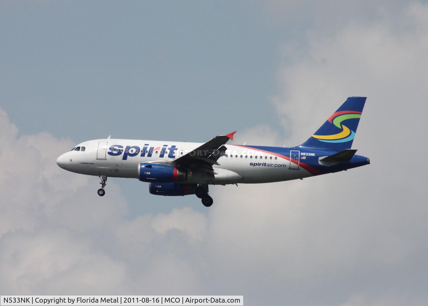N533NK, 2008 Airbus A319-132 C/N 3393, Spirit A319