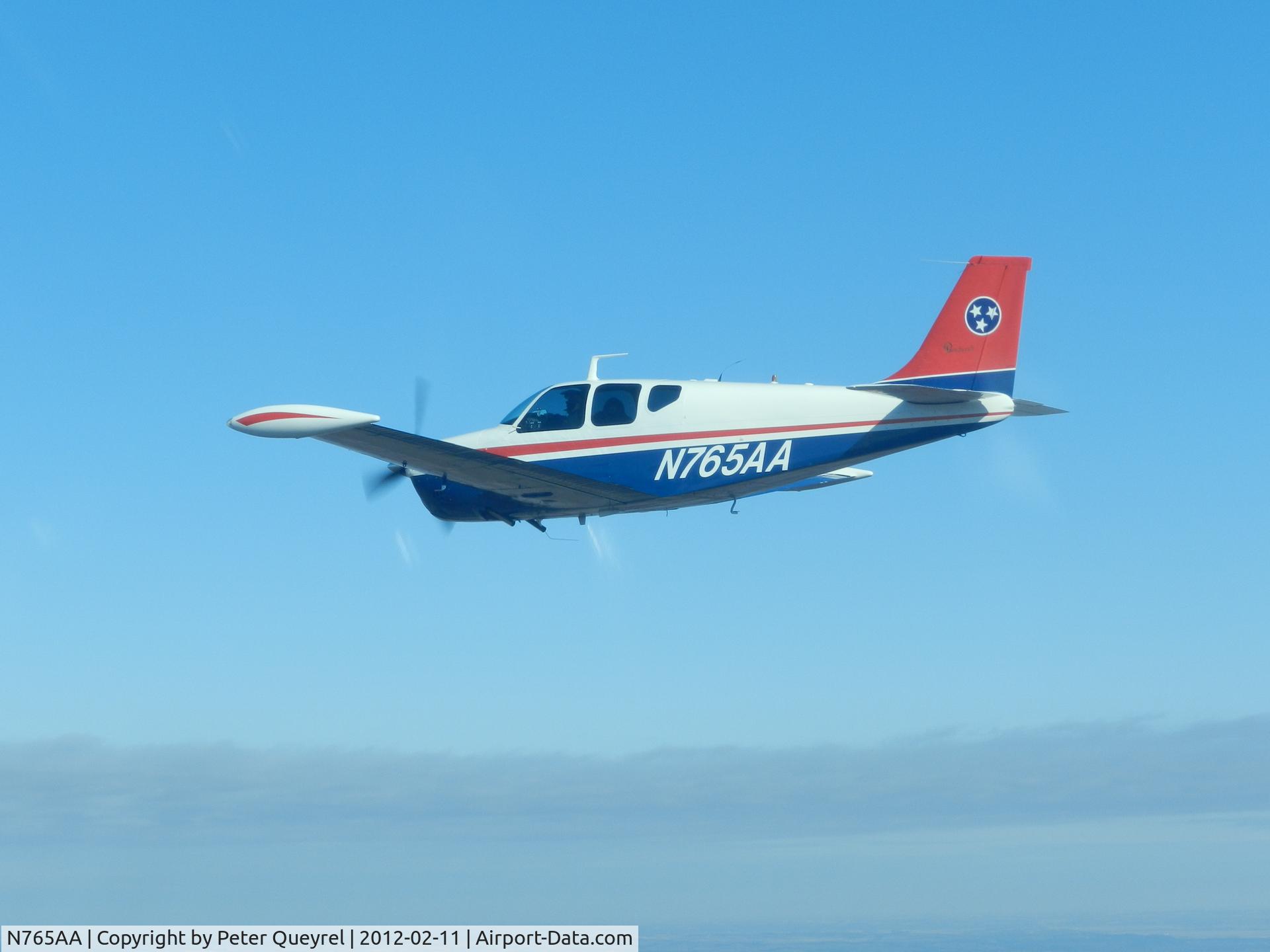 N765AA, 1959 Beech 35-33 Debonair C/N CD-10, Flying over KS