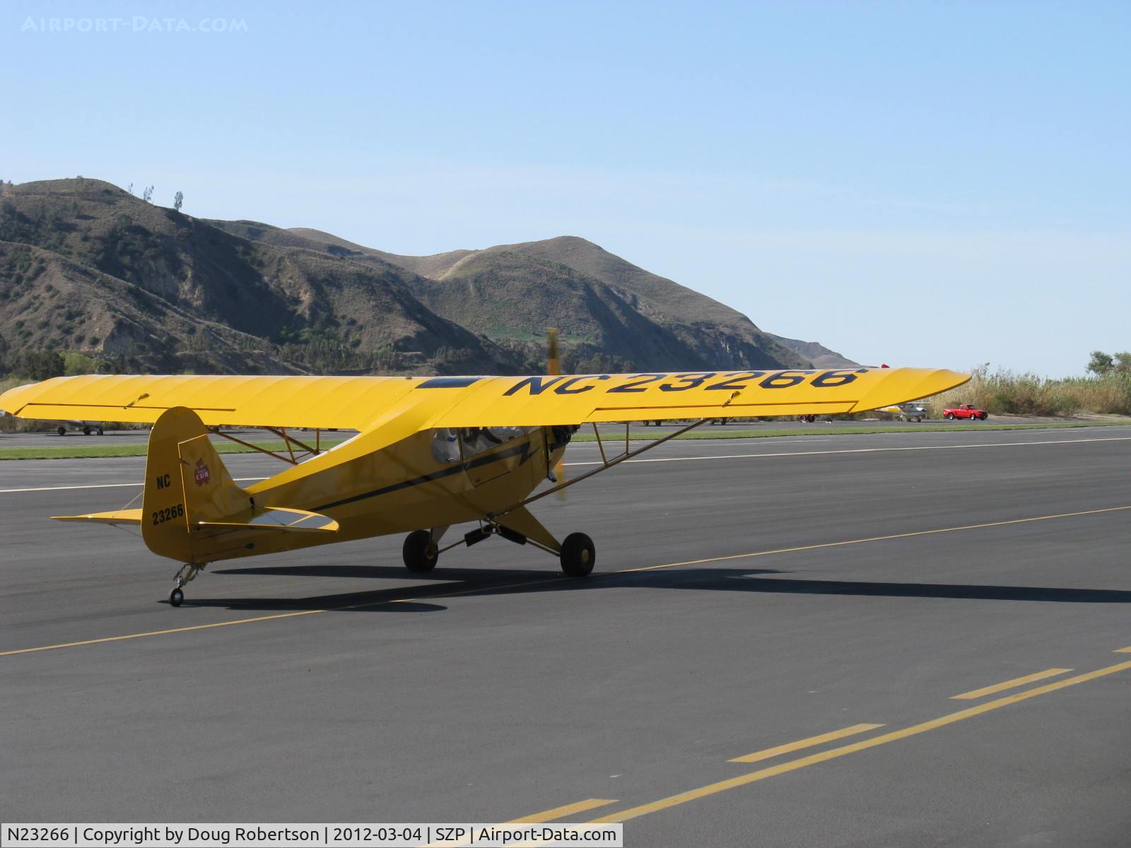 N23266, 1939 Piper J3C-65 Cub Cub C/N 3113, 1939 Piper J3C-65 CUB, Continental A&C65 65 Hp, taxi to Rwy 04