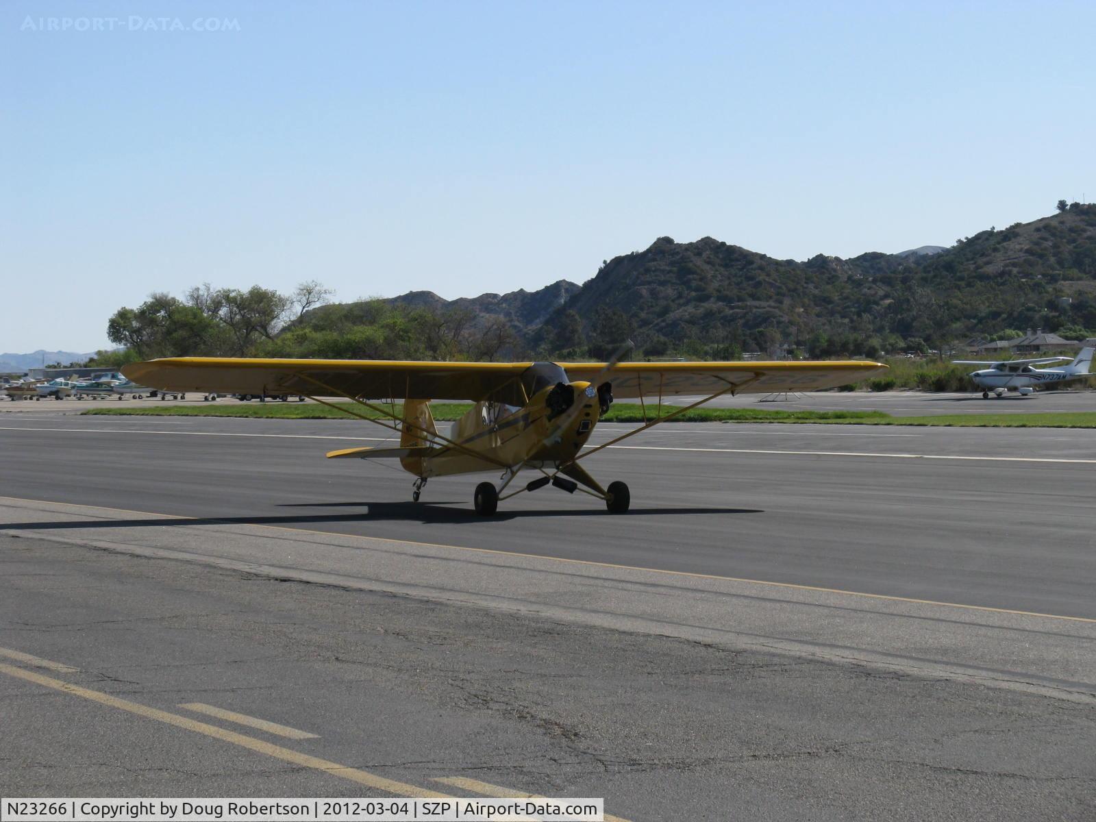 N23266, 1939 Piper J3C-65 Cub Cub C/N 3113, 1939 Piper J3C-65 CUB, Continental A&C65 65 Hp, taxi to Rwy 04