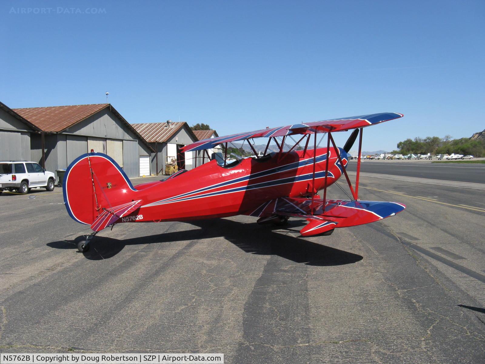 N5762B, 1980 Great Lakes 2T-1A-2 Sport Trainer C/N 0833, 1980 Great Lakes 2T-1A-2 SPORT TRAINER, Lycoming AEIO-360-B1FG 180 Hp full inverted systems, aerobatic. Now back in production by Waco Classic Aircraft.