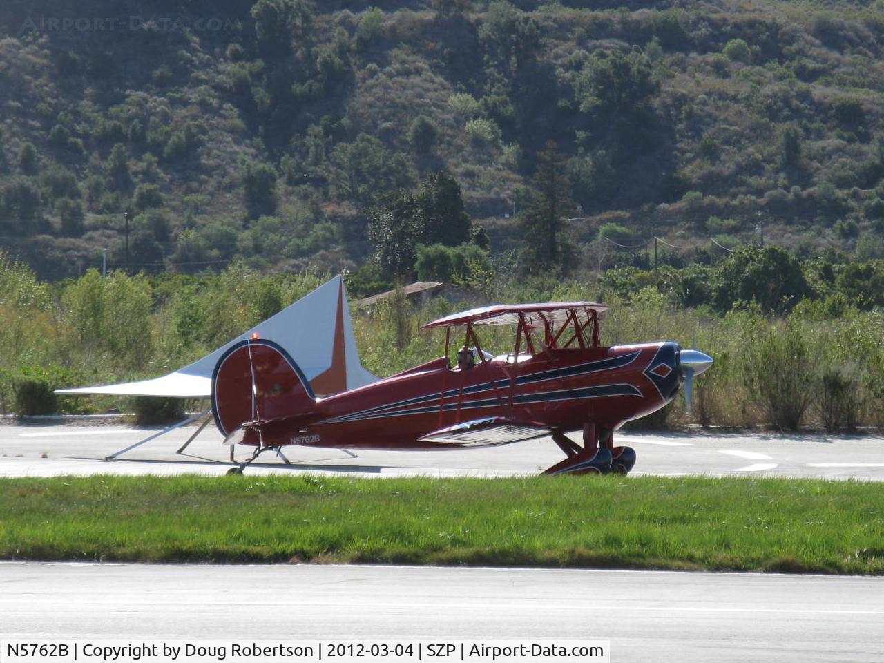 N5762B, 1980 Great Lakes 2T-1A-2 Sport Trainer C/N 0833, 1980 Great Lakes 2T-1A-2 SPORT TRAINER, Lycoming AEIO-360-B1FG 180 Hp full inverted systems, aerobatic, taxi