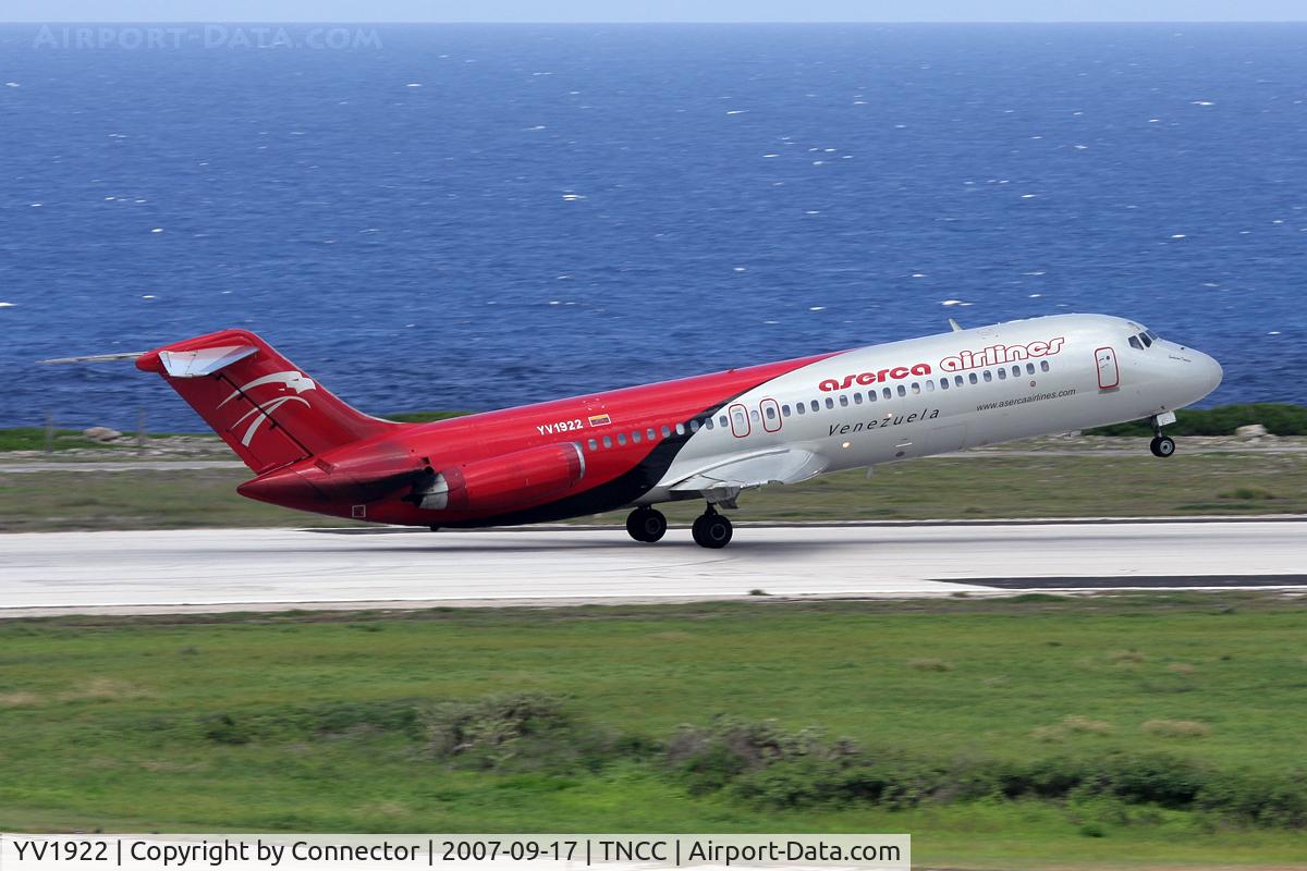 YV1922, 1981 McDonnell Douglas DC-9-31 C/N 48138, Leaving Curacao.