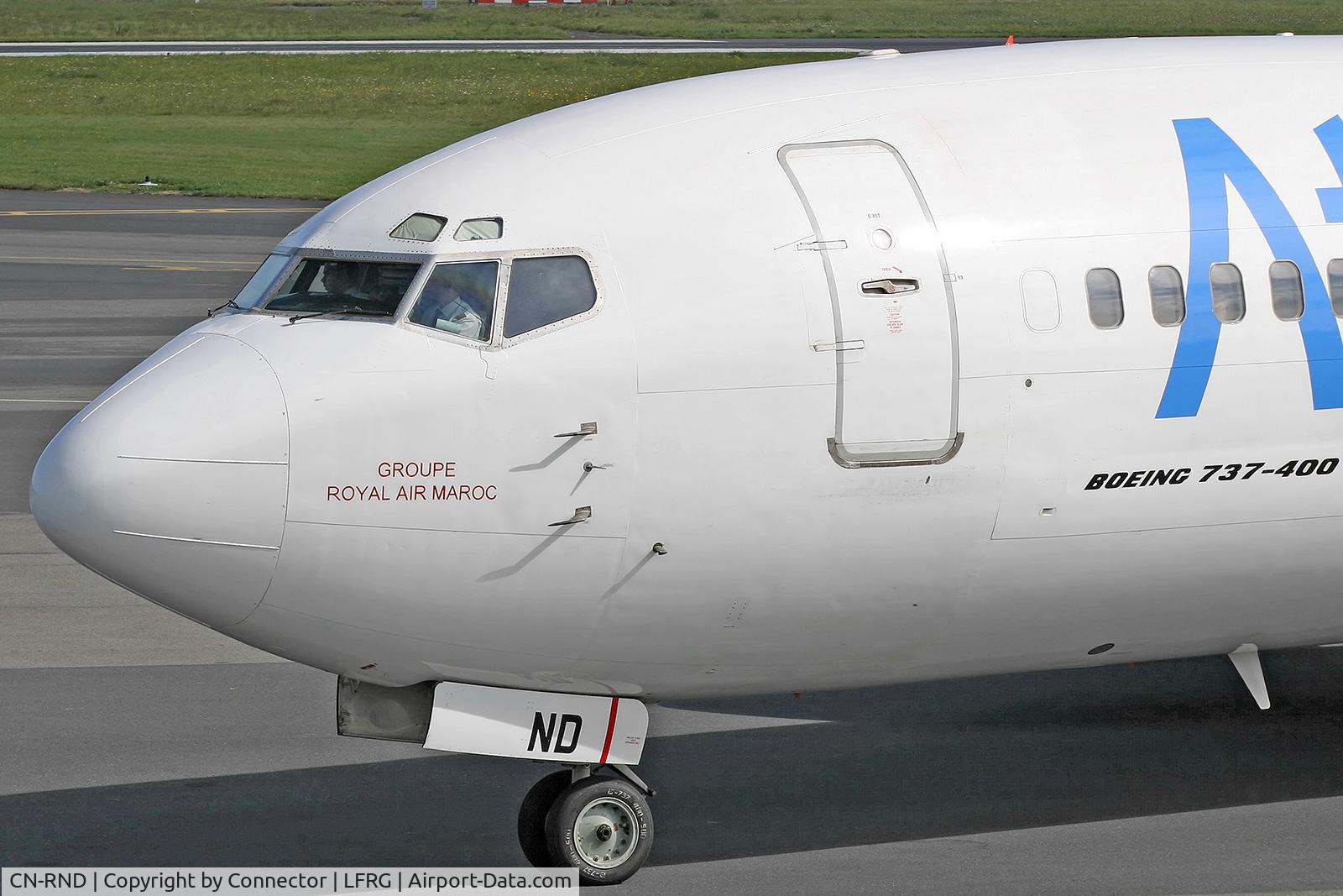 CN-RND, 1994 Boeing 737-4B6 C/N 26530/2588, Close up of the nose section.