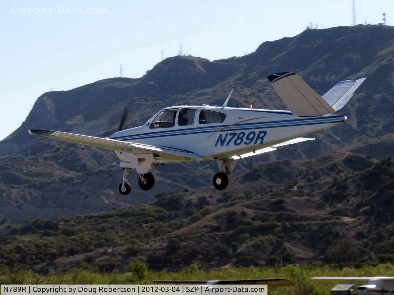 N789R, 1965 Beech S35 Bonanza C/N D-7777, 1965 Beech S35 BONANZA, Continental IO-520-B 285 Hp, S35 the first Bonanza model with 285 Hp and 19 inch fuselage stretch, landing Rwy 04