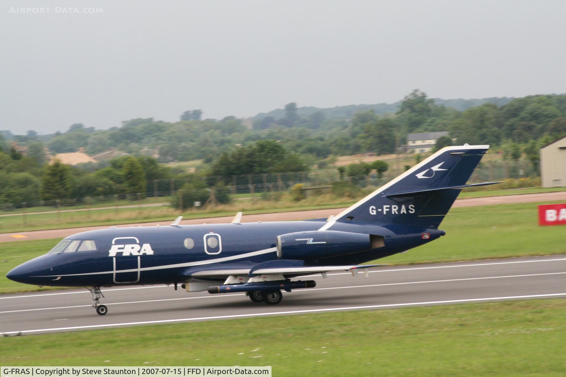 G-FRAS, 1967 Dassault Falcon (Mystere) 20DC C/N 82, FRADU Display at Royal International Air Tattoo 2007