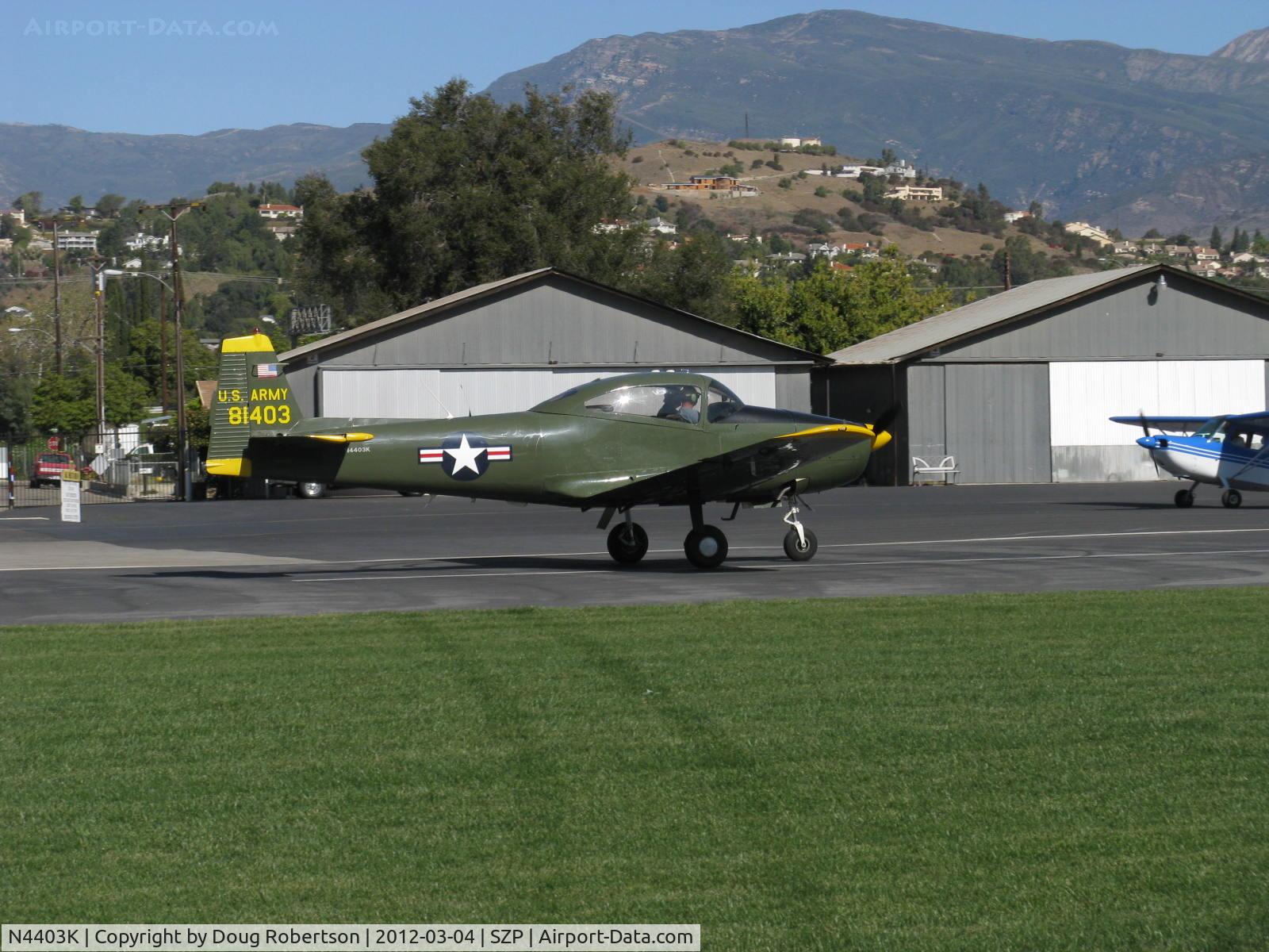 N4403K, 1948 Ryan Navion C/N NAV-4-1403, 1948 Ryan NAVION as L-17B, Continental E-185 (owner states 225 Hp upgrade), landing roll Rwy 04