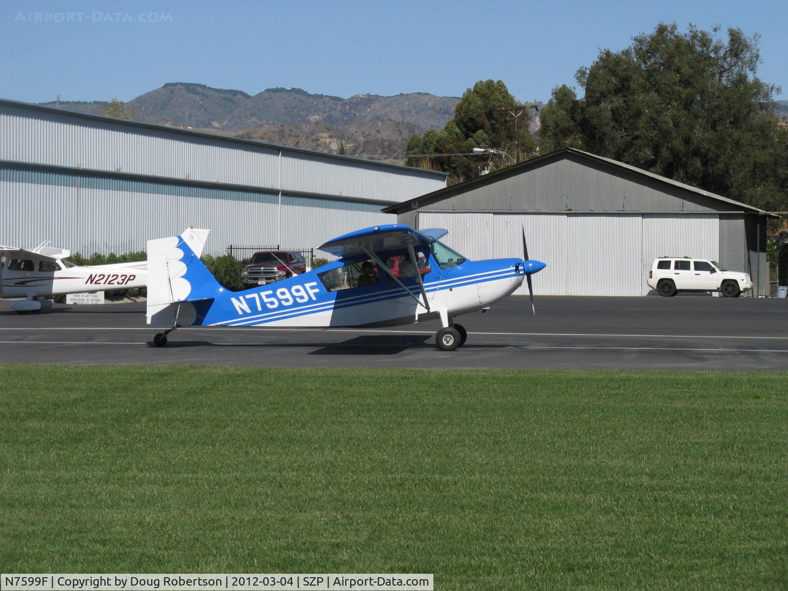 N7599F, 1970 Champion 7ECA Citabria C/N 745-70, 1970 Champion 7ECA CITABRIA, Lycoming O-235 115 Hp, Young Eagles Flight, takeoff roll Rwy 04