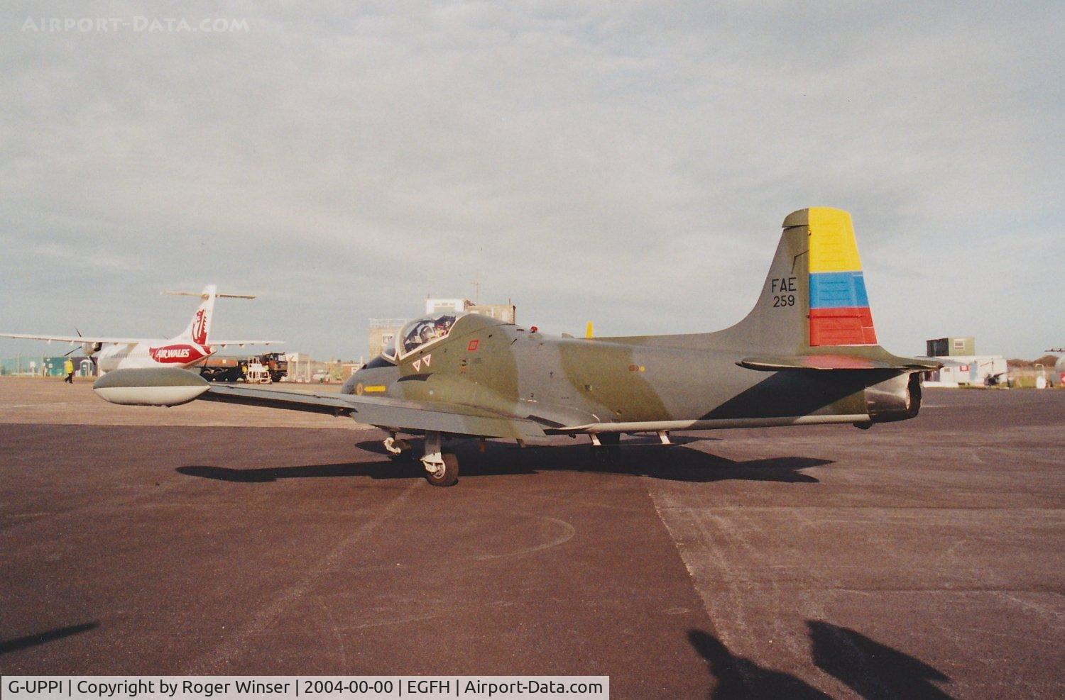 G-UPPI, 1969 BAC 167 Strikemaster MK80 C/N EEP/JP/159, Based at Swansea Airport. Photo taken early 2004. De-registered on 14 September 2012 and permanantly withdrawn from use.