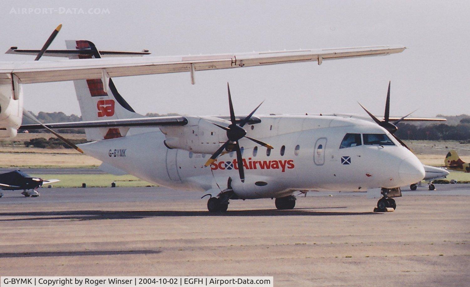 G-BYMK, 1996 Dornier 328-100 C/N 3062, Do 328 of Scot Airways visiting Swansea Airport on 2nd October 2004.