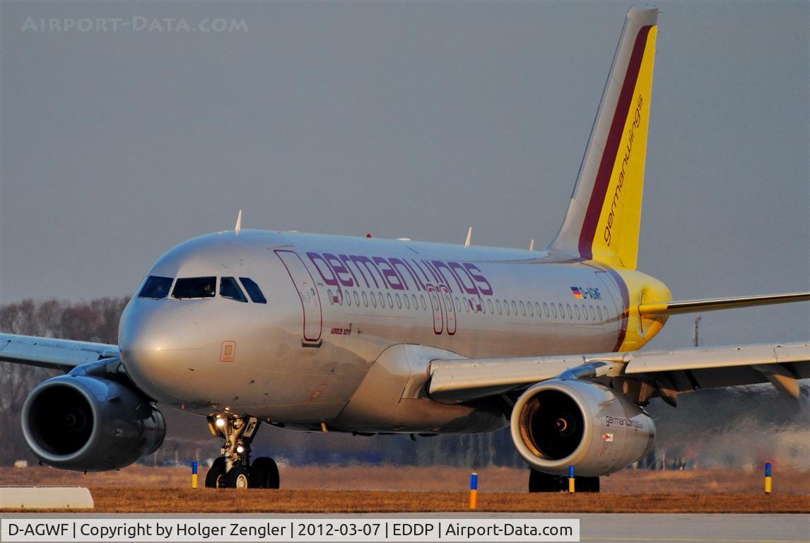 D-AGWF, 2007 Airbus A319-132 C/N 3172, Flight 4U072 from CGN on taxiway A6.....