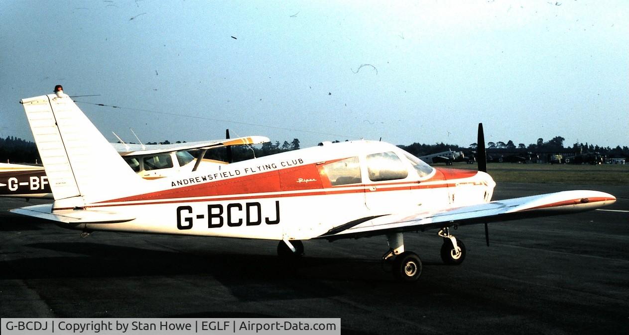 G-BCDJ, 1968 Piper PA-28-140 Cherokee C/N 28-24276, Farnborough Airshow 1980.