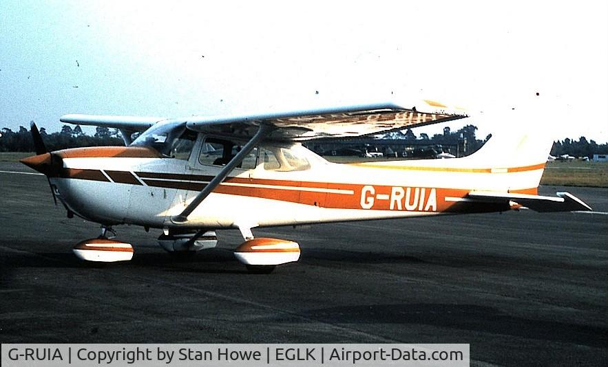 G-RUIA, 1979 Reims F172N Skyhawk C/N 1856, Attending Farnborough Air Show, 1980.