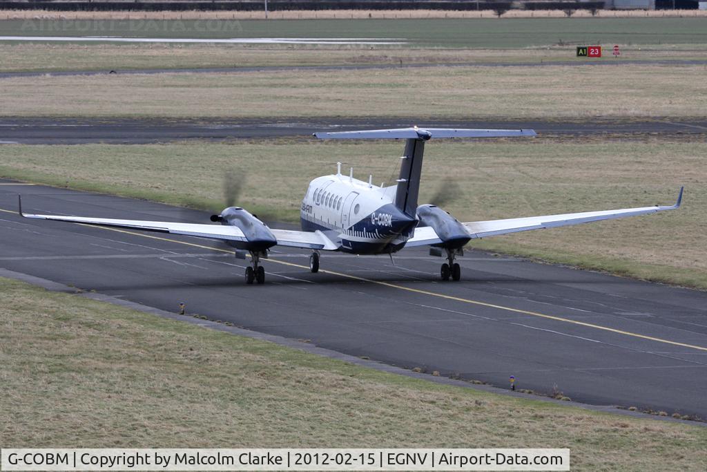 G-COBM, 1994 Beech Super King Air 350 C/N FL-124, Beech Super King Air 350 at Durham Tees Valley Airport, March 2012.