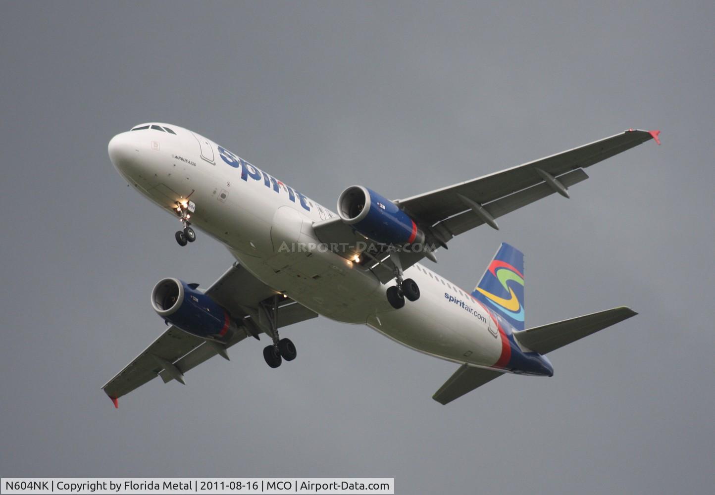 N604NK, 2010 Airbus A320-232 C/N 4431, Spirit A320 with storm approaching