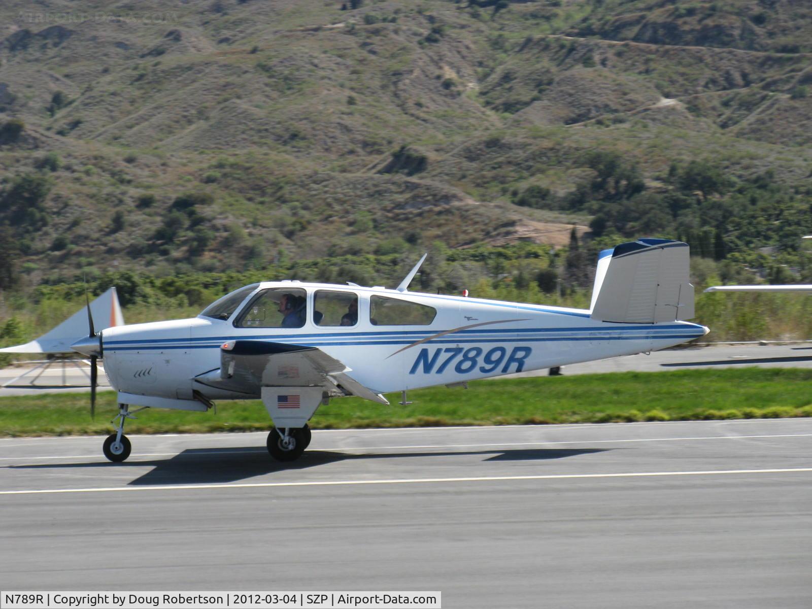 N789R, 1965 Beech S35 Bonanza C/N D-7777, 1965 Beech S35 BONANZA, Continental IO-520-B 285 Hp, takeoff roll Rwy 04