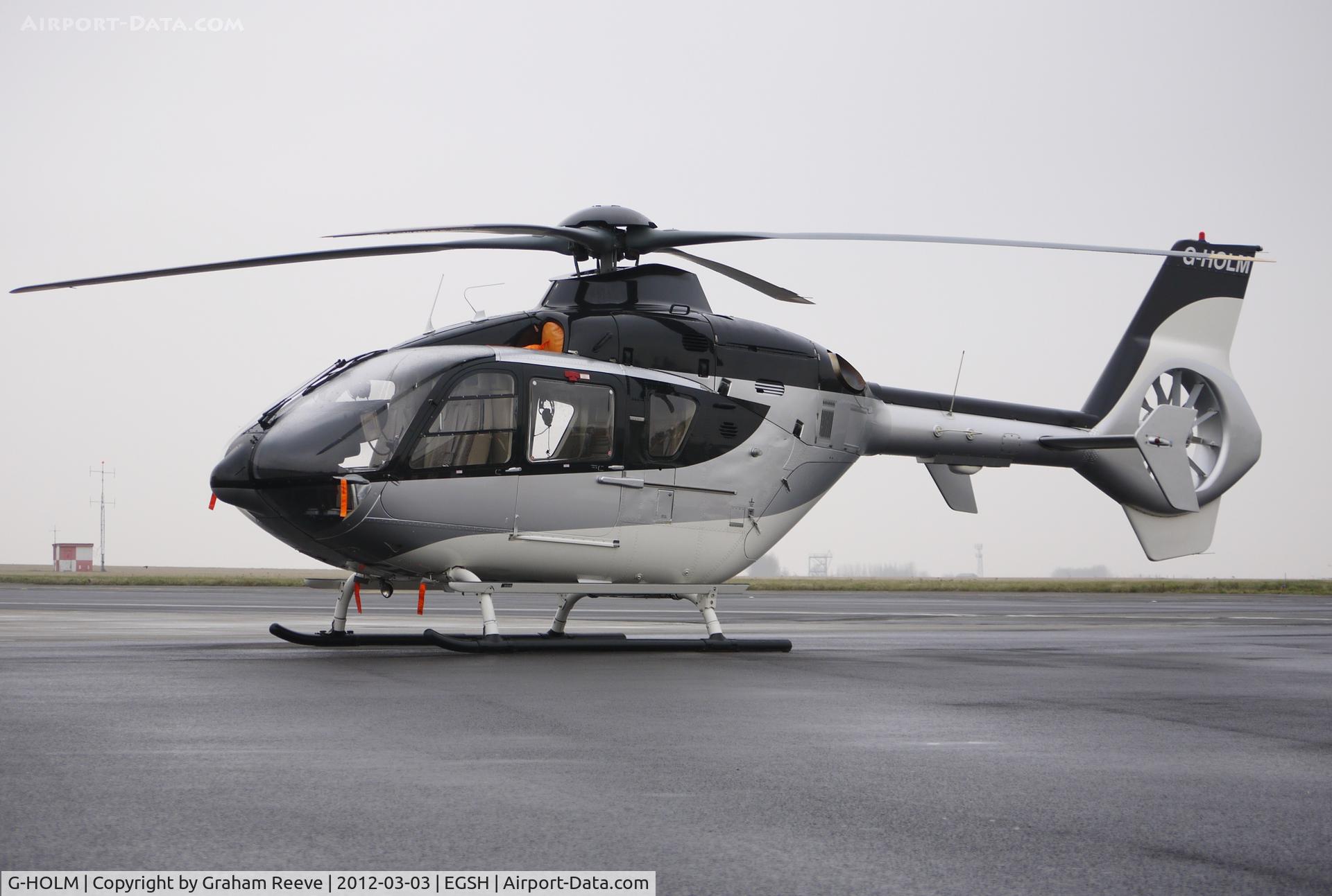 G-HOLM, 2007 Eurocopter EC-135T-2+ C/N 0574, Parked at Norwich.
