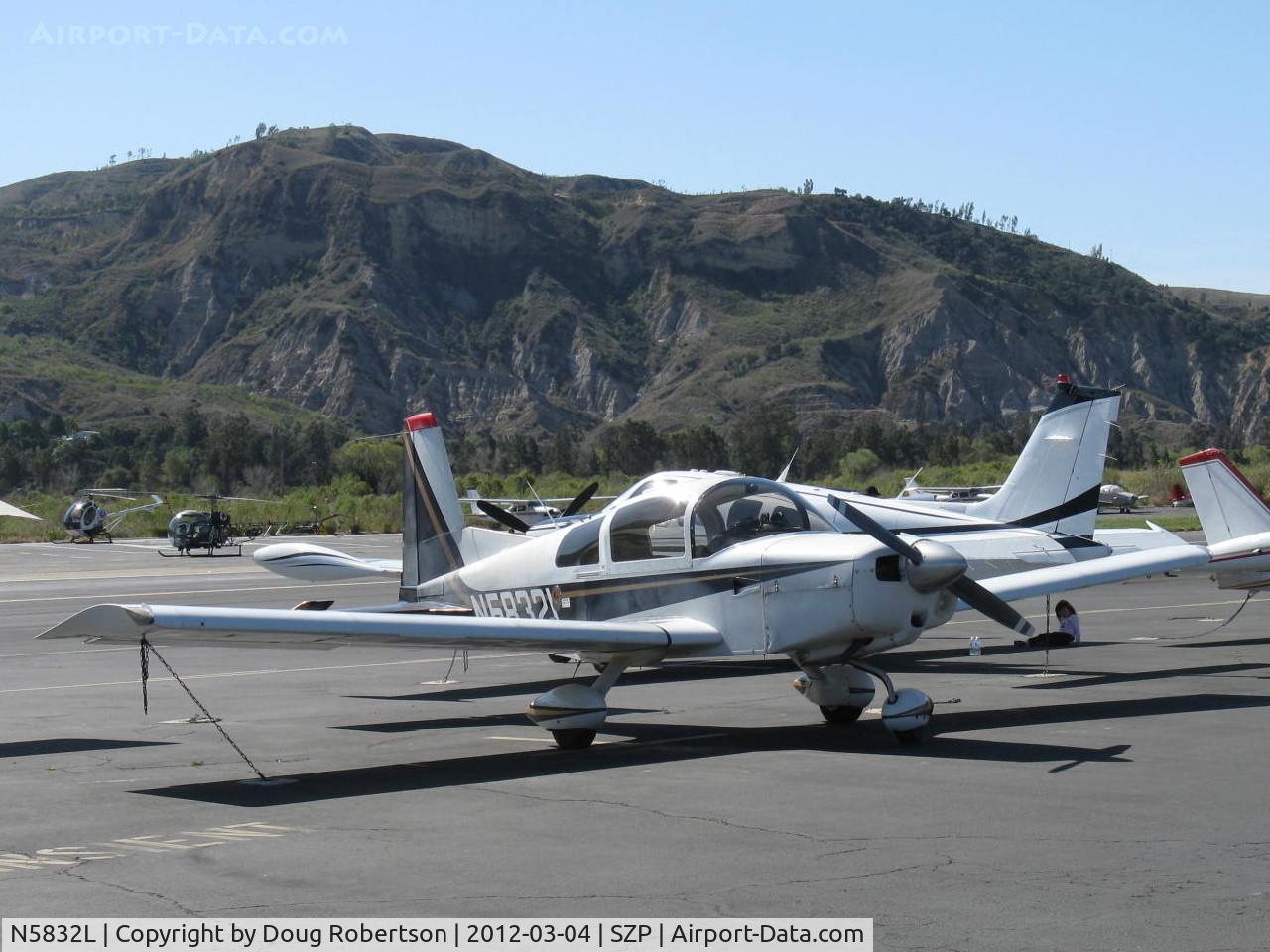 N5832L, 1972 American AA-5 C/N AA5-0232, 1972 American AA-5 TRAVELER, Lycoming O-320-E2G 150 Hp