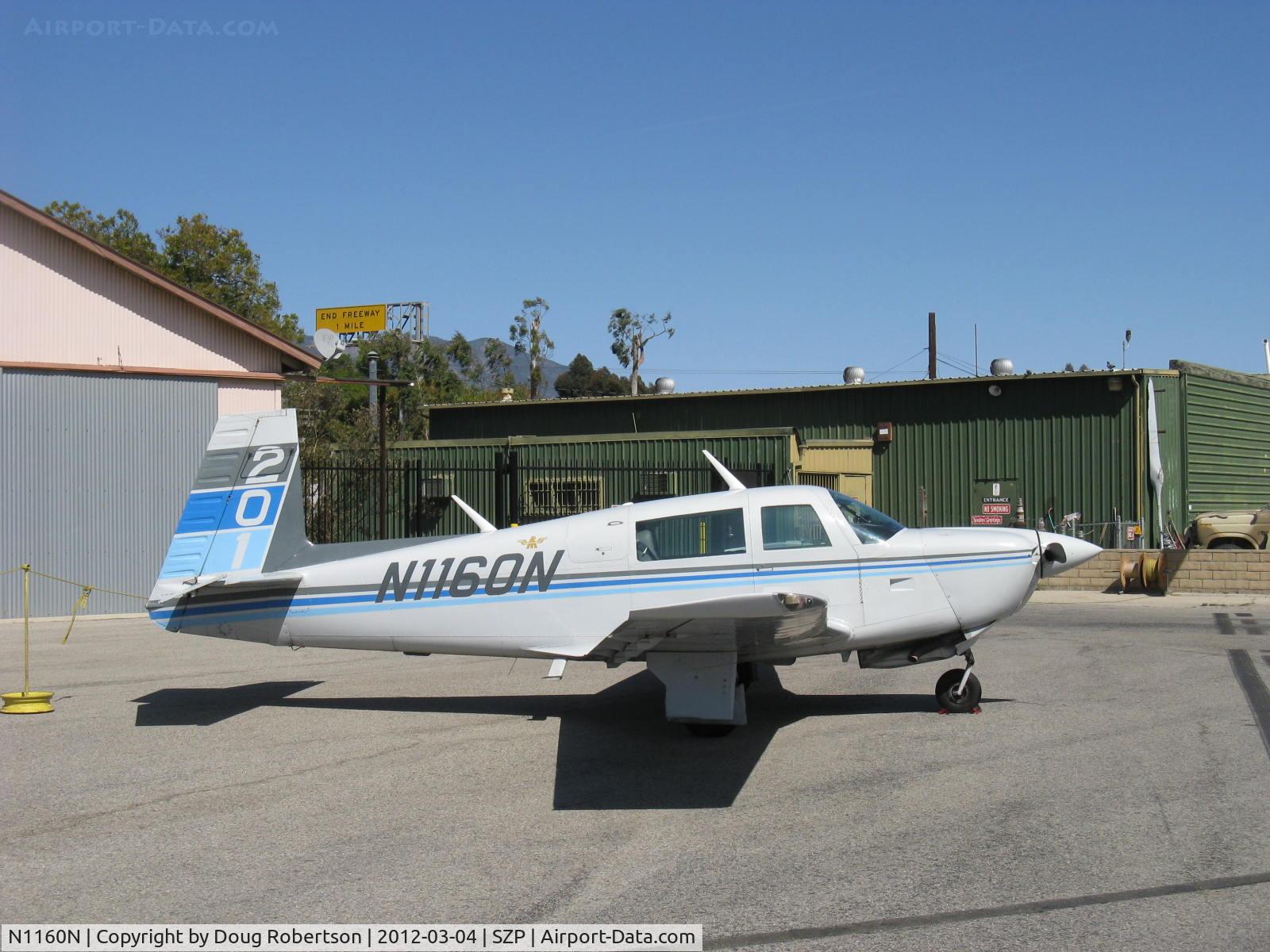 N1160N, 1982 Mooney M20J 201 C/N 24-1274, 1982 Mooney M20J 201, Lycoming O&VO-360 200 Hp