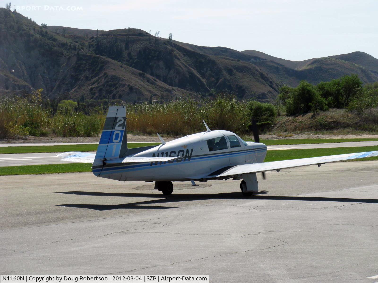 N1160N, 1982 Mooney M20J 201 C/N 24-1274, 1982 Mooney M20J 201, Lycoming O&VO-360 200 Hp, taxi to Rwy 04