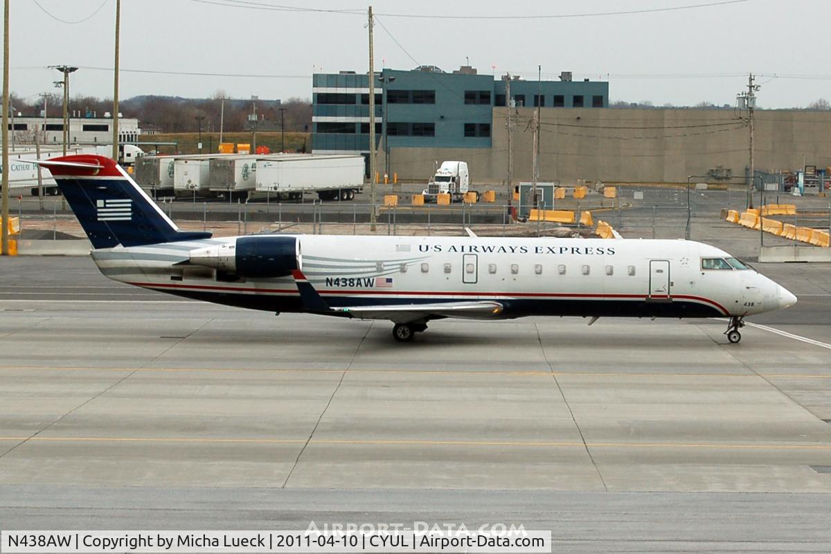 N438AW, 2003 Bombardier CRJ-200LR (CL-600-2B19) C/N 7748, At Montreal