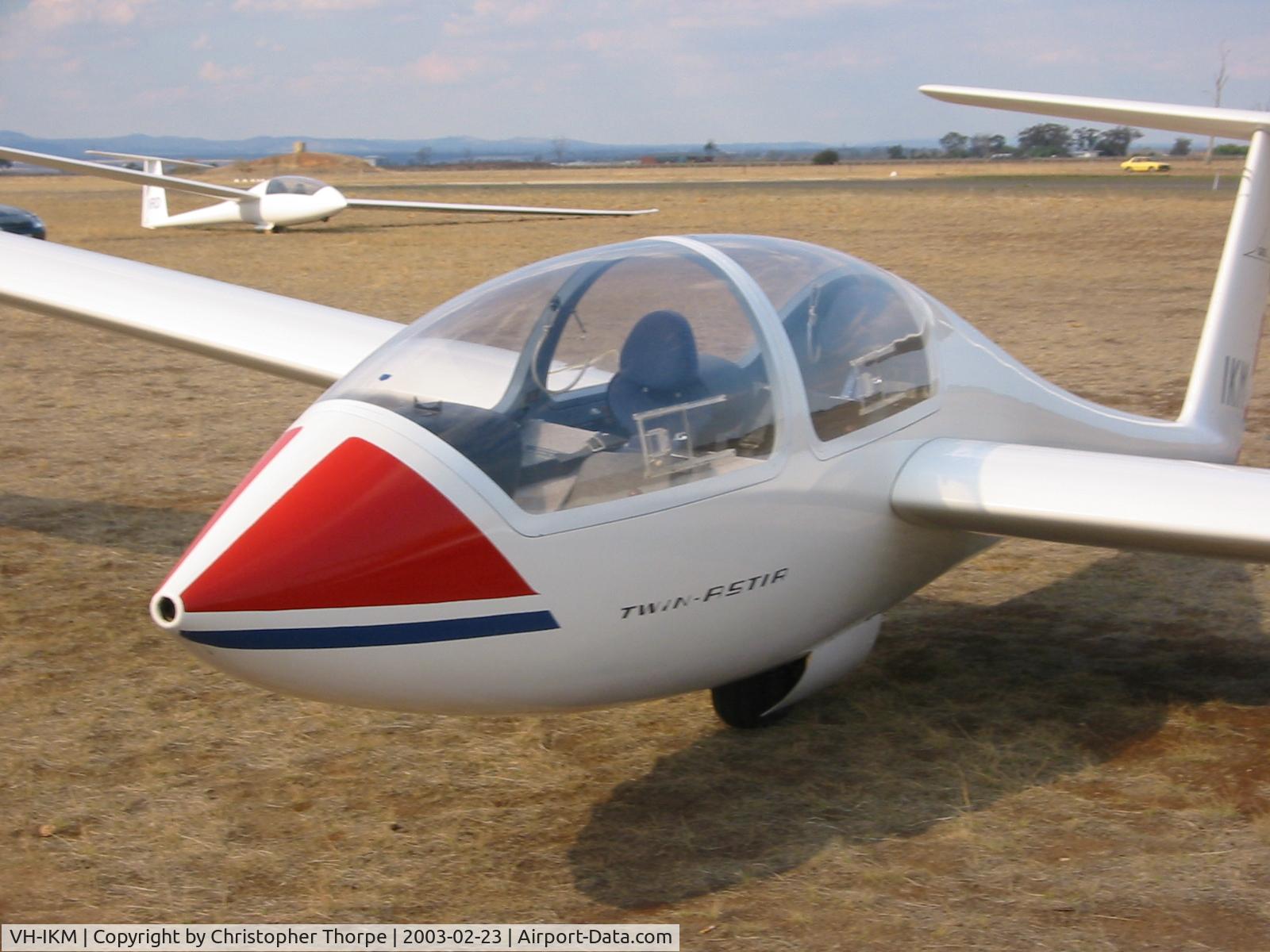 VH-IKM, 1977 Grob TWIN ASTIR C/N 3038, Twin Astir VH-IKM at its home airfield, Bacchus Marsh Vic