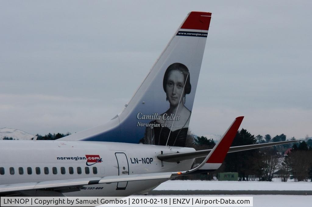 LN-NOP, 2005 Boeing 737-86N C/N 32655, Norwegian Air (DY) Are just about to tax into gate 15 at Stavanger (SVG) coming from Oslo-Gardermoen (OSL) LN-NOP (Camilla Collett) on the tail...and with of course with winglets on both size!:)..