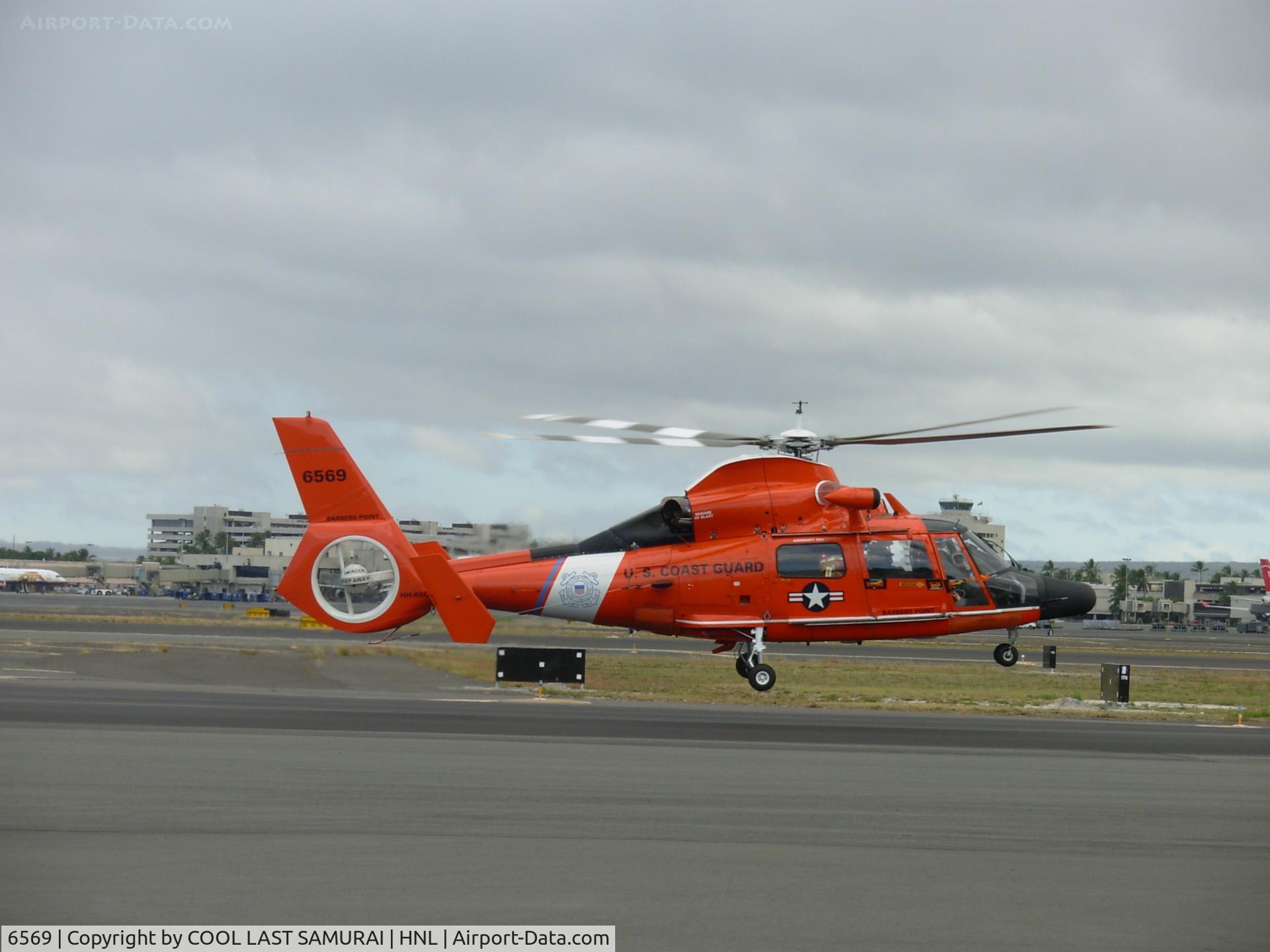 6569, Aérospatiale HH-65A Dolphin C/N 6263, US Coast Guard Aerospatiale HH-65B Dolphin hover taxiing