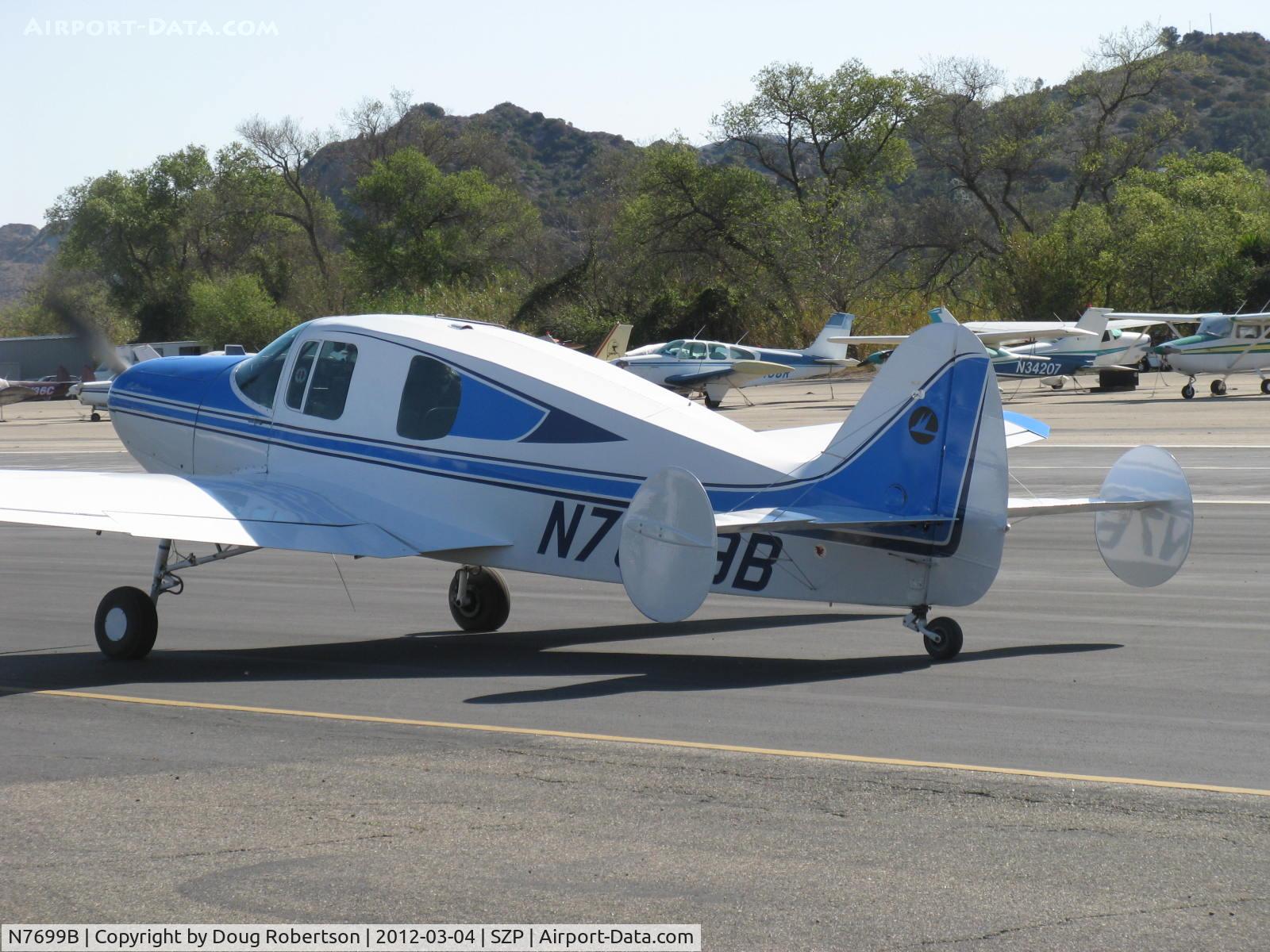 N7699B, 1958 Bellanca 14-19-2 Cruisair Senior C/N 4051, 1958 Bellanca 14-19-2 CRUISEMASTER, Continental O-470-K 230 Hp, taxi