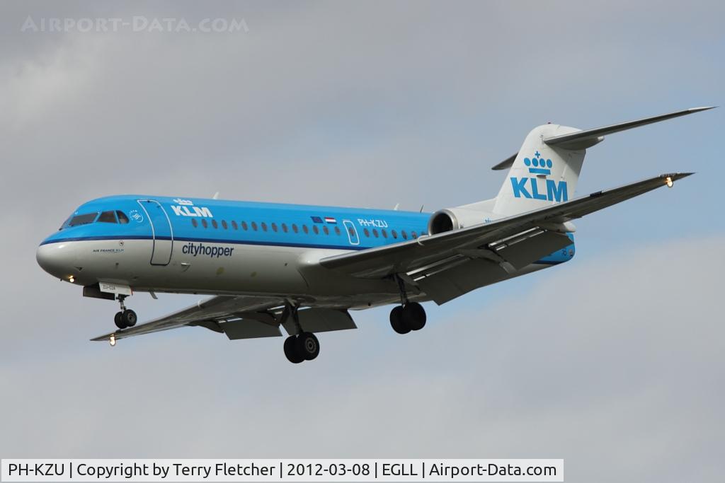 PH-KZU, 1995 Fokker 70 (F-28-0070) C/N 11543, 1995 Fokker 70 (F28-0070), c/n: 11543 at Heathrow