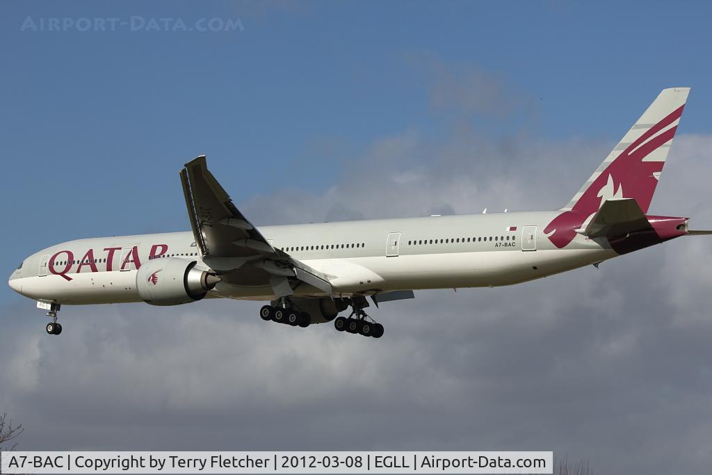 A7-BAC, 2008 Boeing 777-3DZ/ER C/N 36010/731, Qatar 2008 Boeing 777-3DZER, c/n: 36010/731