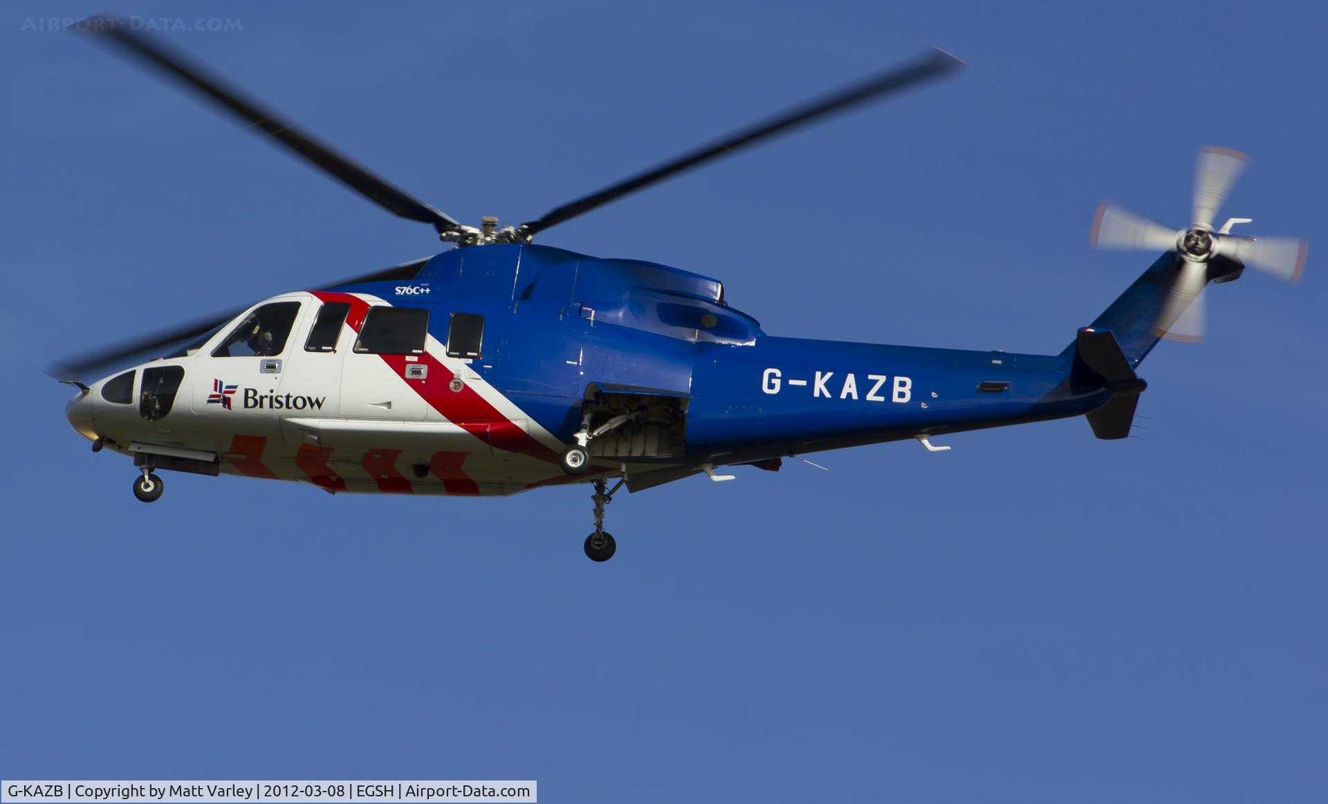 G-KAZB, 2006 Sikorsky S-76C C/N 760614, Bristow 508 arriving at EGSH