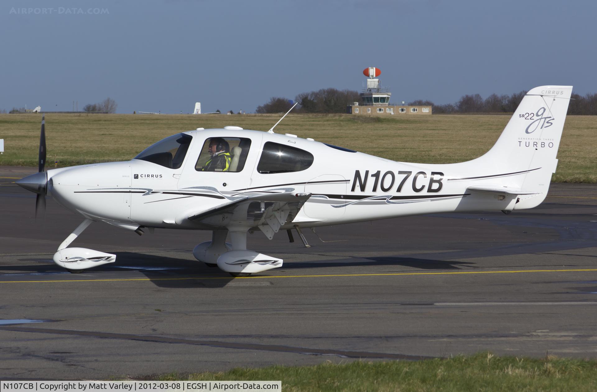 N107CB, 2008 Cirrus SR22 G3 GTS Turbo C/N 3244, Arriving at SaxonAir.