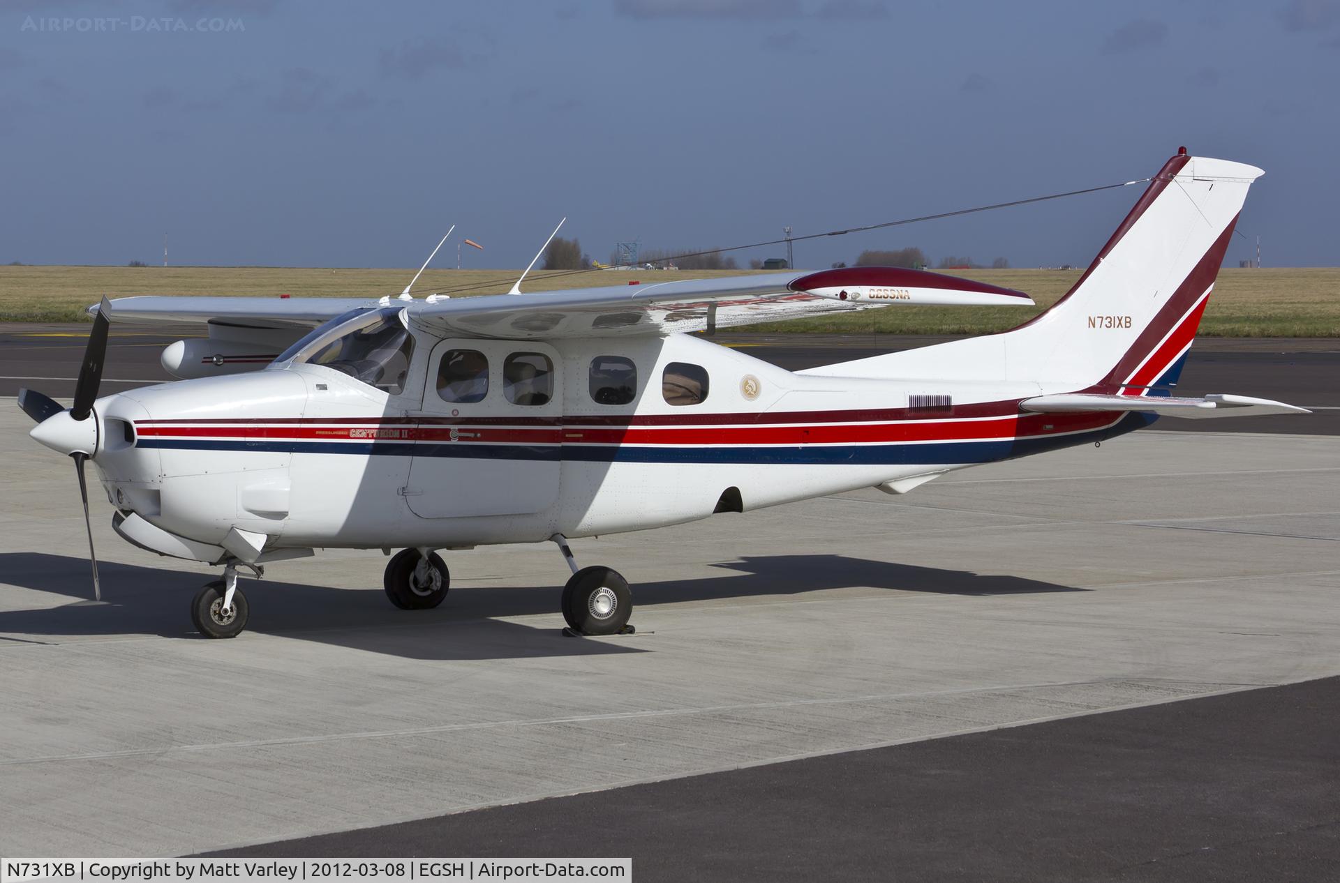 N731XB, Cessna P210N Pressurised Centurion C/N P21000553, Sat on stand at SaxonAir.