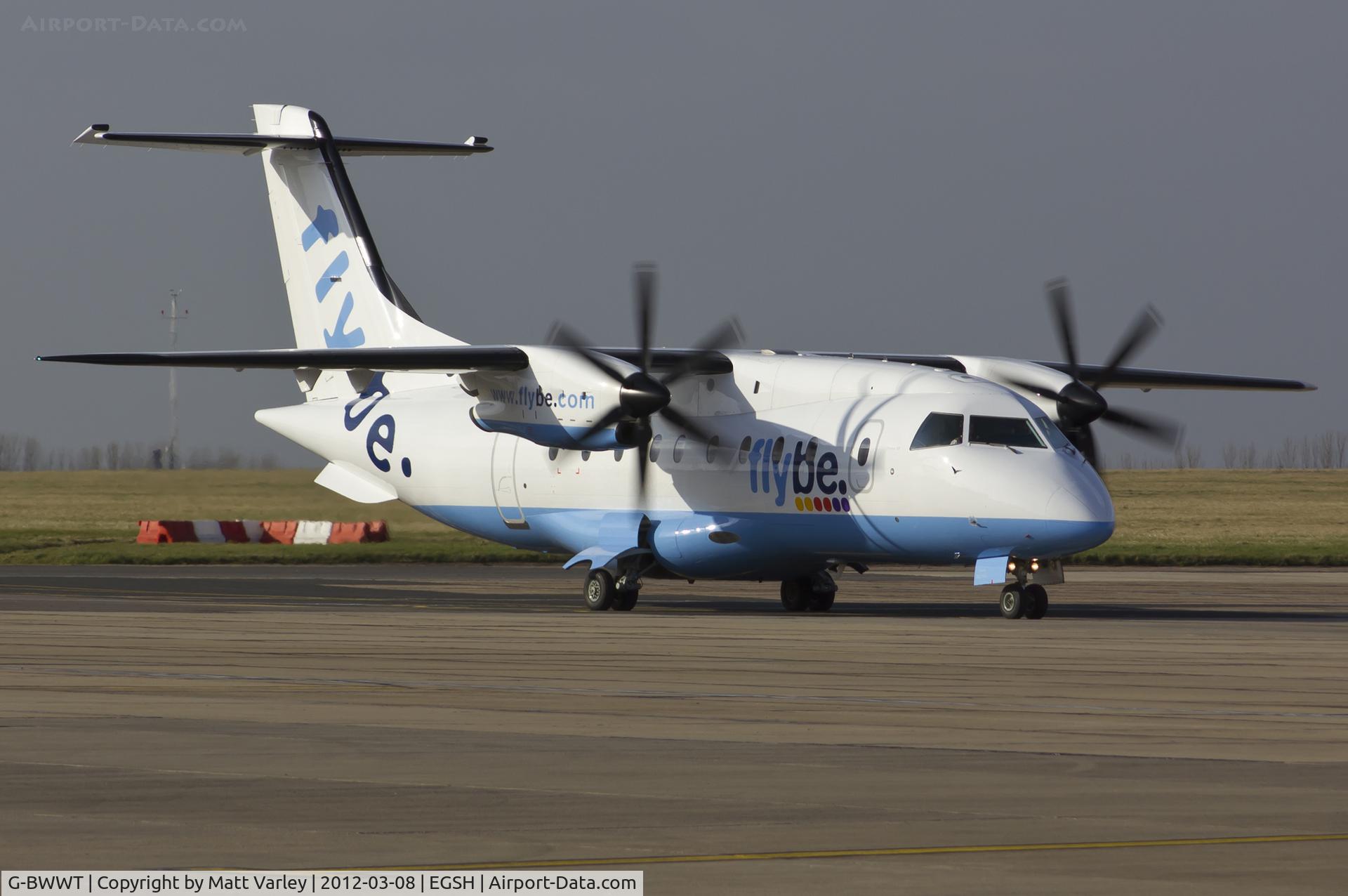 G-BWWT, 1995 Dornier 328-100 C/N 3022, Taxiing to RWY 27.