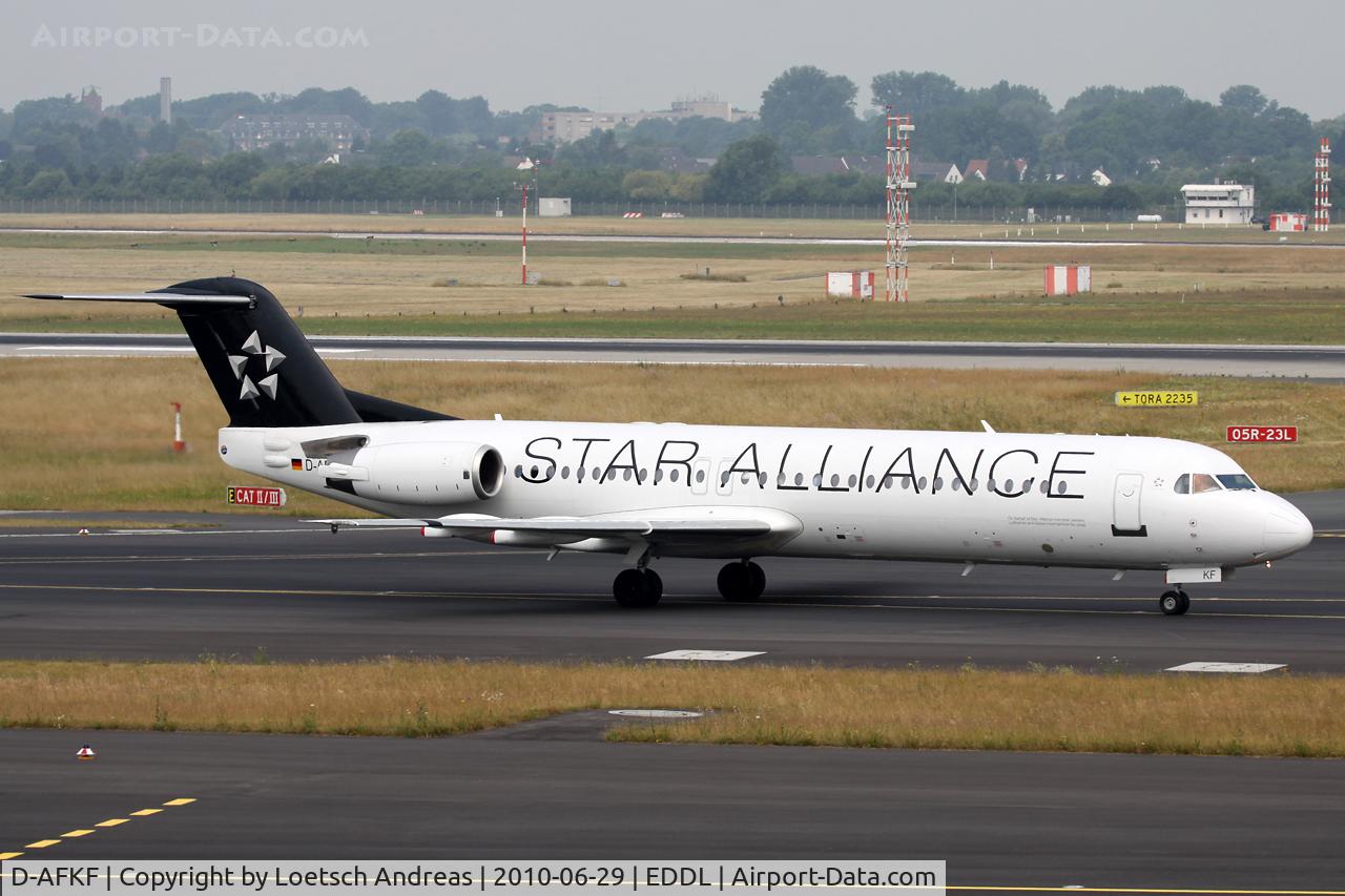D-AFKF, 1994 Fokker 100 (F-28-0100) C/N 11470, Conact Air with star alliance colors