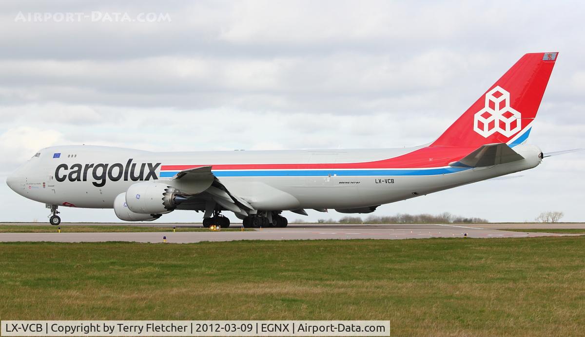 LX-VCB, 2010 Boeing 747-8R7F C/N 35806, Cargolux 2010 Boeing 747-8R7F, c/n: 35806 departs from East Midlands