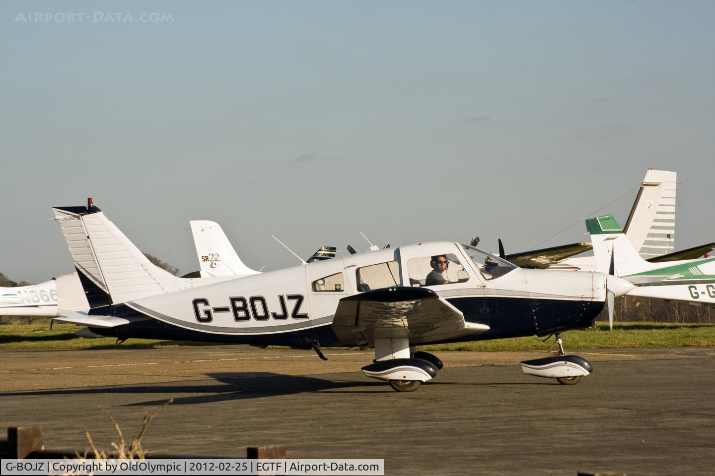 G-BOJZ, 1979 Piper PA-28-161 Cherokee Warrior II C/N 28-7916223, Company logo removed after Cabair's demise