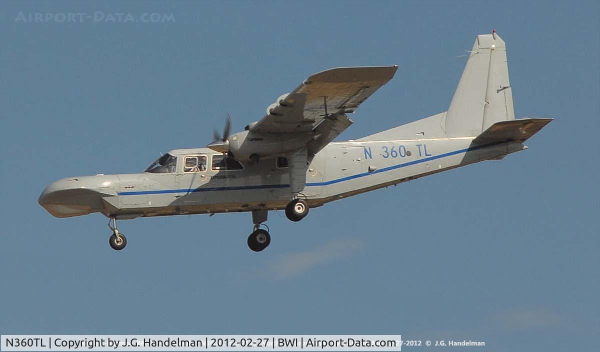N360TL, 1986 Pilatus Britten-Norman BN-2T-4R MSSA C/N 2143, on final to 33L